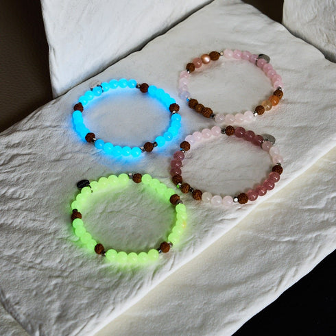 Light Of Nirvana | Gemstone x Lumos Rudraksha |  Mala Bracelet